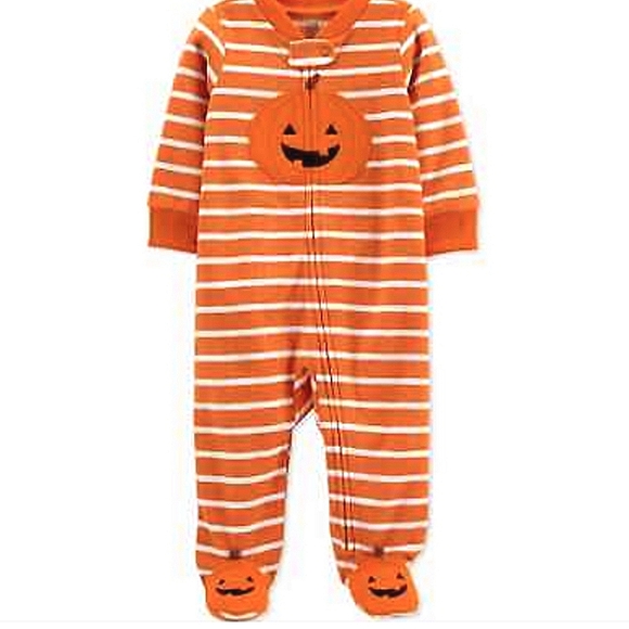 Nwt Baby Halloween Pumpkin Costume Size 6M One Piece Just One You made by Carter - Picture 1 of 5